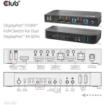 Club3D DisplayPort/HDMI KVM Switch For Dual DisplayPort CSV-7210 - Image 6