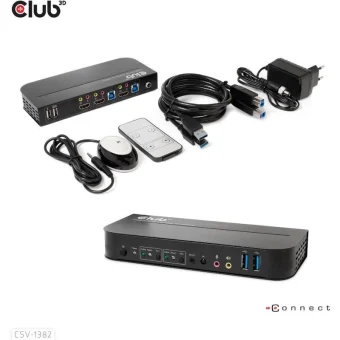 Club3D KVM & Data Switch CSV-1382