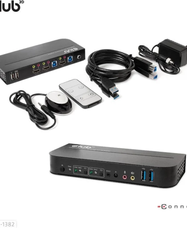 Club3D KVM & Data Switch CSV-1382