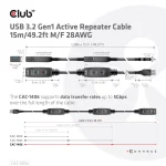 Club3D USB 3.1 Cable USB-A male - USB-A female Μαύρο 15m CAC-1406 - Image 5