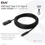 Club3D USB 3.2 Cable USB-C male - USB-A female Μαύρο 5m (CAC-1536) - Image 2