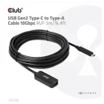 Club3D USB 3.2 Cable USB-C male - USB-A female Μαύρο 5m (CAC-1536) - Image 5