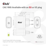 Club3D Φορτιστής Χωρίς Καλώδιο με Θύρα USB-C 65W Power Delivery Μαύρος (CAC-1905EU) - Image 5