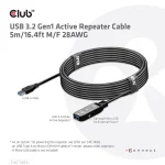 Club3D USB 3.1 Cable USB-A male - USB-A female Μαύρο 5m (CAC-1404) - Image 3