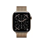 Apple Watch Series 11 Cellular Titanium 46mm Αδιάβροχο με eSIM και Παλμογράφο (Gold Titanium Case with Gold Milanese Loop - M/L) MFD84ZR/A - Image 2