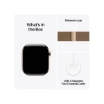 Apple Watch Series 11 Cellular Titanium 46mm Αδιάβροχο με eSIM και Παλμογράφο (Gold Titanium Case with Gold Milanese Loop - M/L) MFD84ZR/A - Image 5