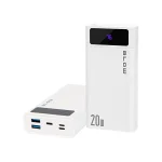 Blow PB20E Power Bank 20000mAh 20W με 2 Θύρες USB-A και Θύρα USB-C Λευκό 81-148#