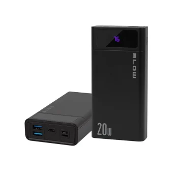 Blow PB10A Power Bank 10000mAh με 2 Θύρες USB-A και Θύρα USB-C Μαύρο 81-147#
