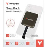 Verbatim Snapback Magnetic Magsafe USB-C Εξωτερικός SSD 1.0TB M.2 Μαύρο 32061 - Image 5