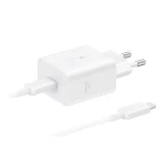 Samsung Φορτιστής με Θύρα USB-C και Καλώδιο USB-C - USB-C 45W Power Delivery Λευκός (EP-T4511X) EP-T4511XWEGEU - Image 4