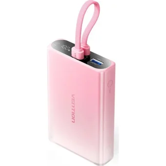 Vention Power Bank 10000mAh 22.5W με Θύρα USB-A και Θύρα USB-C Ροζ FHZP0