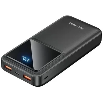 Vention Power Bank 20000mAh 22.5W με 2 Θύρες USB-A και Θύρα USB-C Μαύρο FHLB0