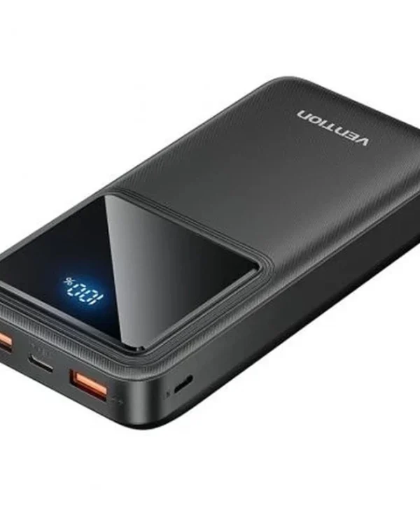 Vention Power Bank 20000mAh 22.5W με 2 Θύρες USB-A και Θύρα USB-C Μαύρο FHLB0