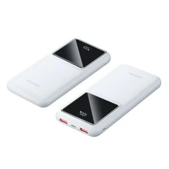 Vention Power Bank 10000mAh 22.5W με 2 Θύρες USB-A και Θύρα USB-C Λευκό FHKW0