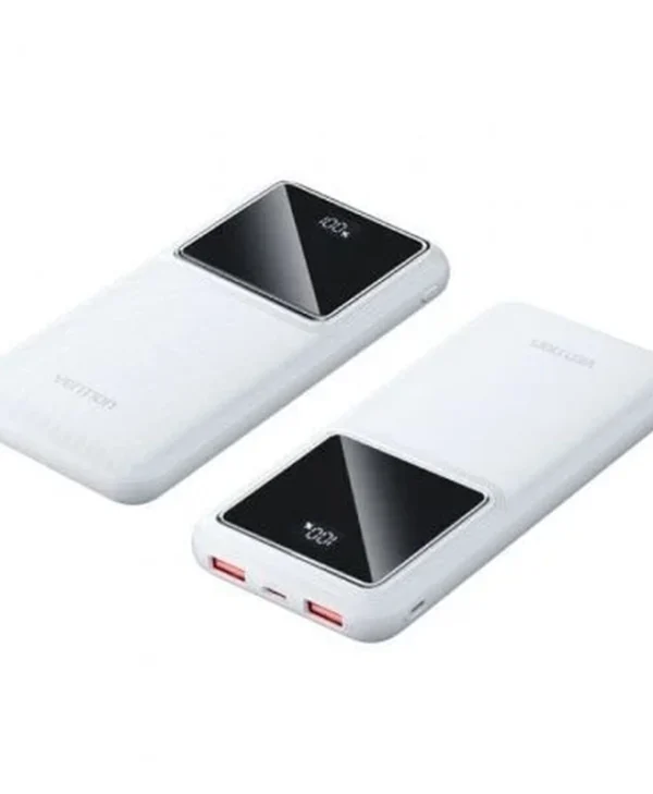 Vention Power Bank 10000mAh 22.5W με 2 Θύρες USB-A και Θύρα USB-C Λευκό FHKW0