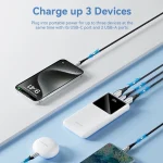 Vention Power Bank 10000mAh 22.5W με 2 Θύρες USB-A και Θύρα USB-C Λευκό FHKW0 - Image 5