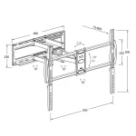 Montis MT162 Βάση Τηλεόρασης Τοίχου έως 105" Μαύρο - Image 7