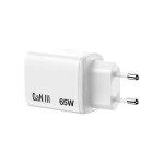 Verbatim Φορτιστής Χωρίς Καλώδιο GaN με Θύρα USB-A και 2 Θύρες USB-C 65W Power Delivery / Quick Charge 3.0 Λευκός (Essentials) 32353 - Image 2