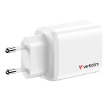 Verbatim Φορτιστής Χωρίς Καλώδιο GaN με Θύρα USB-A και 2 Θύρες USB-C 65W Power Delivery / Quick Charge 3.0 Λευκός (Essentials) 32353 - Image 4