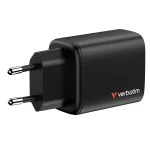 Verbatim Φορτιστής Χωρίς Καλώδιο GaN με Θύρα USB-A και 2 Θύρες USB-C 65W Power Delivery / Quick Charge 3.0 Μαύρος (Essentials) 32352 - Image 4