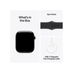 Apple Watch Series 11 Cellular Titanium 46mm Αδιάβροχο με eSIM και Παλμογράφο (Slate Titanium Case with Black Sport Band - M/L) MFD24ZR/A - Image 5
