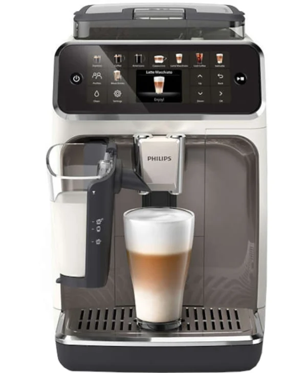 Philips Series 5500 Αυτόματη Μηχανή Espresso 1500W Πίεσης 15bar για Cappuccino με Μύλο Άλεσης Λευκή EP5545/70