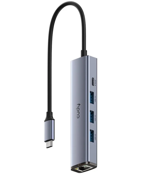 Cudy USB 3.0 Hub 5 Θυρών με σύνδεση USB-C Γκρι UH605
