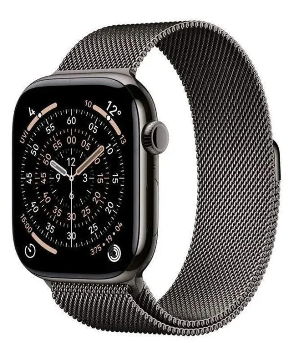 Apple Watch Series 11 Cellular Titanium 46mm Αδιάβροχο με eSIM και Παλμογράφο (Slate Titanium Case with Slate Milanese Loop - M/L) MFD44ZR/A