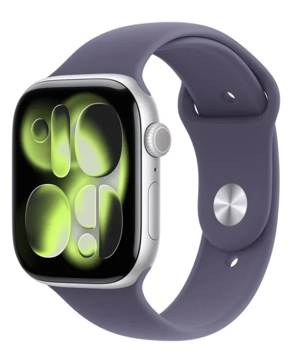 Apple Watch Series 11 Aluminium 42mm Αδιάβροχο με Παλμογράφο (Silver Aluminium Case with Purple Fog Sport Band - M/L) MEU74ZR/A