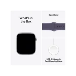 Apple Watch Series 11 Aluminium 42mm Αδιάβροχο με Παλμογράφο (Silver Aluminium Case with Purple Fog Sport Band - M/L) MEU74ZR/A - Image 6