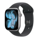 Apple Watch Series 11 Aluminium 42mm Αδιάβροχο με Παλμογράφο (Space Grey Aluminium Case with Black Sport Band - S/M) MEQW4ZR/A