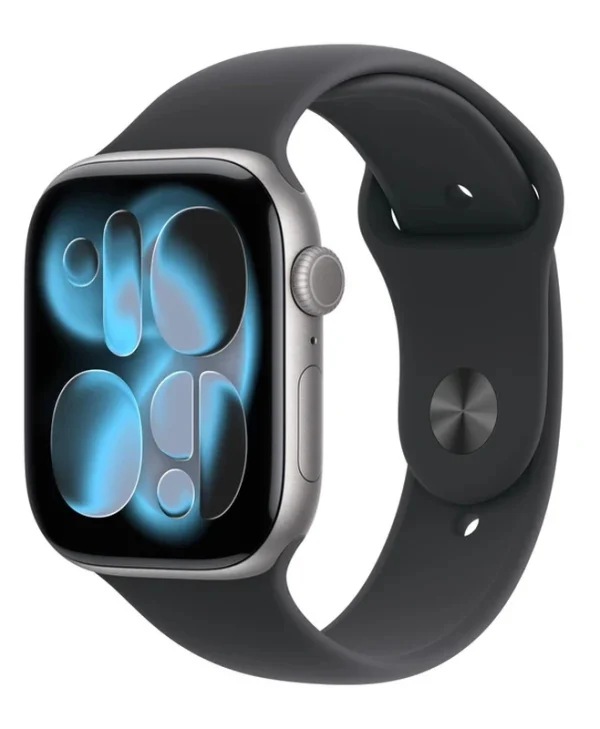 Apple Watch Series 11 Aluminium 42mm Αδιάβροχο με Παλμογράφο (Space Grey Aluminium Case with Black Sport Band - S/M) MEQW4ZR/A