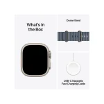 Apple Watch Ultra 3 Titanium 49mm Αδιάβροχο με eSIM και Παλμογράφο (Natural Titanium Case with Anchor Blue Ocean Band) MEWH4QF/A - Image 6