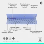 Logitech Keys-to-go 2 Ασύρματο Πληκτρολόγιο Αγγλικό US Μωβ 920-012986 - Image 2