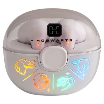 Harry Potter In-ear Bluetooth Handsfree Ακουστικά με Θήκη Φόρτισης Λευκά TWSHP-LI-HOGWARTS