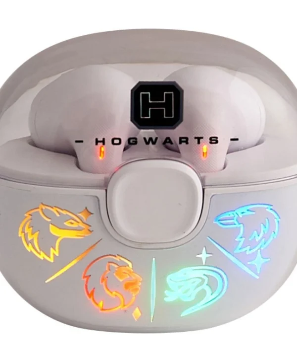 Harry Potter In-ear Bluetooth Handsfree Ακουστικά με Θήκη Φόρτισης Λευκά TWSHP-LI-HOGWARTS