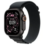 Apple Watch Ultra 3 Titanium 49mm Αδιάβροχο με eSIM και Παλμογράφο (Black Titanium Case with Black Alpine Loop - Medium) MF0V4QF/A