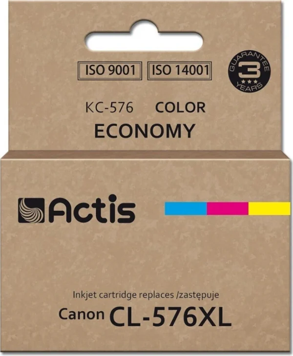 Actis Συμβατό Μελάνι Εκτυπωτή InkJet Canon CL-576XL 15ml Κυανό 1τμχ KC-576