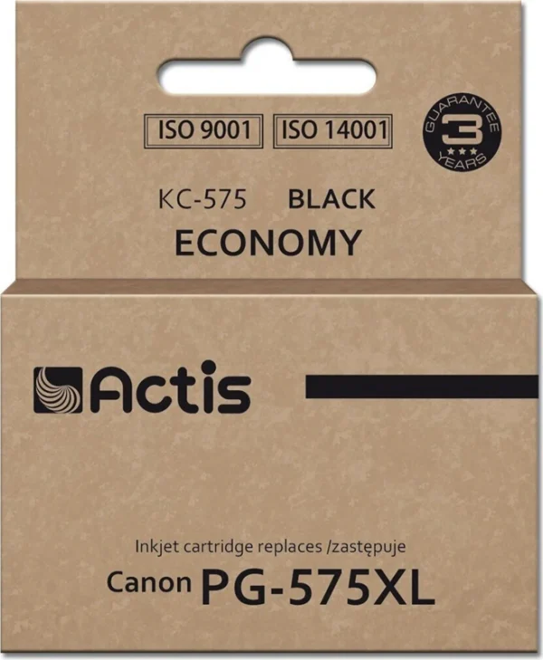 Actis Συμβατό Μελάνι Εκτυπωτή InkJet Canon 16.5ml Μαύρο 1τμχ KC-575