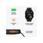 Apple Watch Ultra 3 Titanium 49mm Αδιάβροχο με eSIM και Παλμογράφο (Black Titanium Case with Black Titanium Milanese Loop - Small) MF1N4QR/A - Image 3