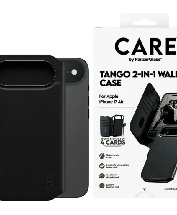 PanzerGlass Care Wallet Πλαστικό / Δερμάτινο Μαύρο (iPhone Air) CR78108