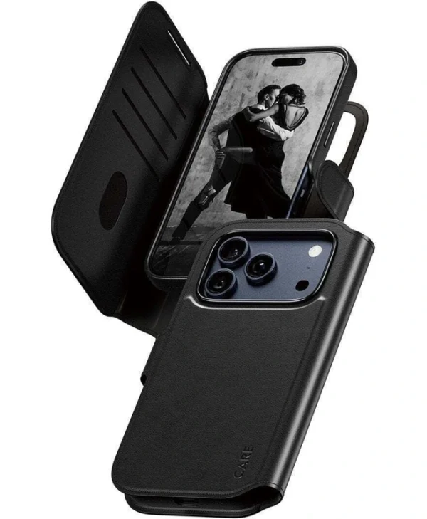 PanzerGlass Wallet Δερμάτινο / Πλαστικό Μαύρο (iPhone 17 Pro) CR75454