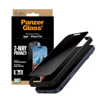PanzerGlass Ultra-Wide Fit EasyAligner Privacy Tempered Glass (iPhone 17 / 17 Pro / 16 Pro) PG25586