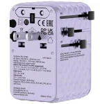 Verbatim Φορτιστής GaN με 2 Θύρες USB-A και 2 Θύρες USB-C και Καλώδιο USB-C 100W Power Delivery / Quick Charge 4+ Μωβ (Charge 'n' Travel) 30193 - Image 7