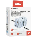 Verbatim Φορτιστής GaN με Θύρα USB-A και Θύρα USB-C και Καλώδιο USB-C 70W Power Delivery / Quick Charge 4+ Μπλε (Charge 'n' Travel) 30187 - Image 4