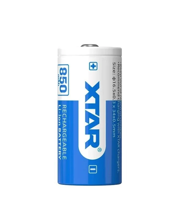 Battery 16340/r-cr123 3.7v Li-ion 850 Mah 16340-850