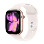 Apple Watch Series 11 Aluminium 42mm Αδιάβροχο με Παλμογράφο (Rose Gold Aluminium Case with Light Blush Sport Band - S/M) MEU04ZR/A