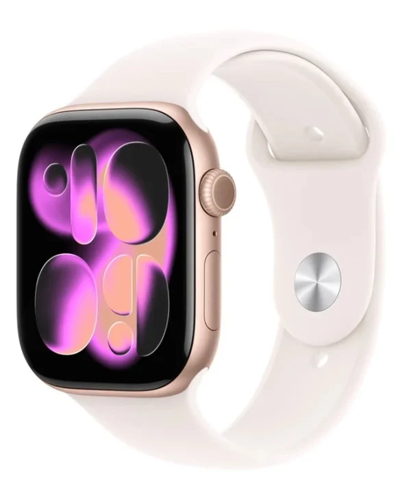 Apple Watch Series 11 Aluminium 42mm Αδιάβροχο με Παλμογράφο (Rose Gold Aluminium Case with Light Blush Sport Band - S/M) MEU04ZR/A