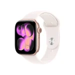 Apple Watch Series 11 Aluminium 42mm Αδιάβροχο με Παλμογράφο (Rose Gold Aluminium Case with Light Blush Sport Band - S/M) MEU04ZR/A - Image 3