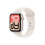Apple Watch SE 3 Cellular Aluminium 44mm Αδιάβροχο με eSIM και Παλμογράφο (Starlight Aluminium Case with Starlight Sport Band - S/M) MEPE4ZR/A - Image 2